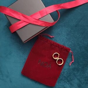 18 K Gold Dipped Hoop Earrings